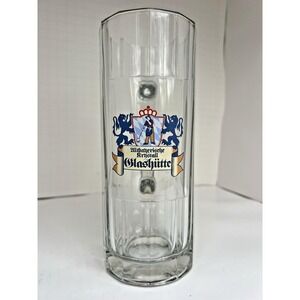 Beer Stein SOHM German Glass Heavy Ribbed Pilsner Mug Handle 0 5L Vintage
